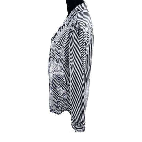 American Eagle Outfitters Stripe Button-up 100% Cotton Vintage Fit Top Size M - Picture 5 of 6